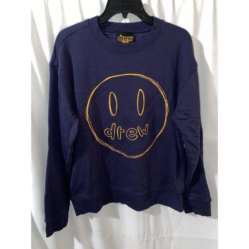 Drew House Sketch Mascot Crewneck Sweatshirt Mens Small‎ Navy Blue